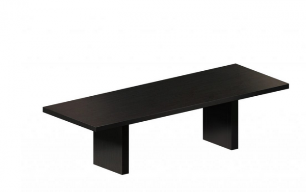 Table Tommaso t�le d\'acier phosphat�e noir