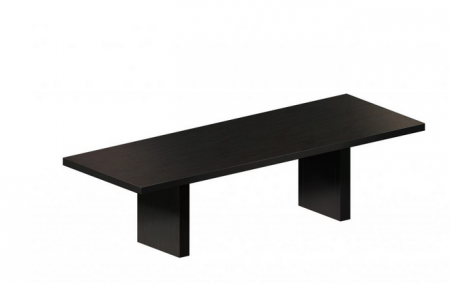 Table Tommaso tôle d\'acier phosphatée noir