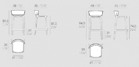 Tabouret Assise 66cm Africa Vondom