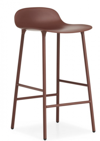 Tabouret Form pieds acier H:75 cm