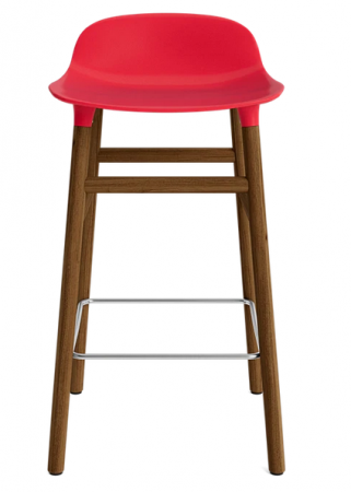 Tabouret Form pieds Noyer H:65 cm