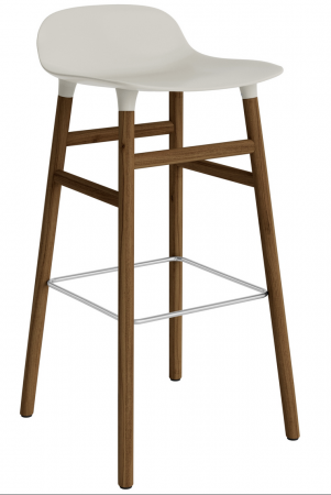 Tabouret Form pieds Noyer H:75 cm