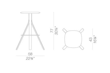 Tabouret Lusto - LaPalma