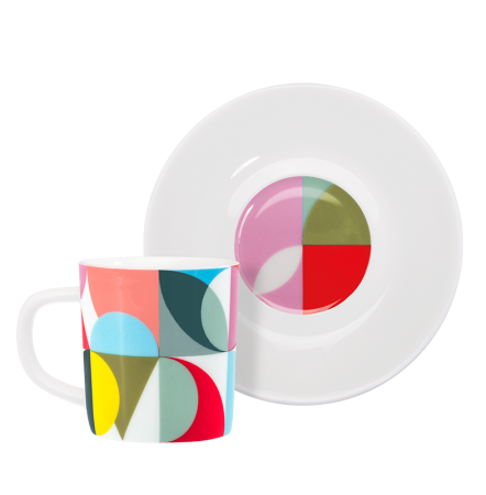 Tasse à expresso avec soucoupe Solena Remember