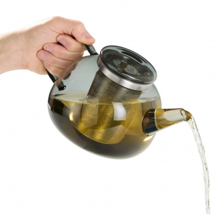 Th&eacute;i&egrave;re Yuna en verre - anse et couvercle fum&eacute; - 1,6 litre - Adhoc