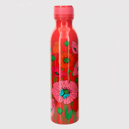Thermos - gourde \ Keep cool bottle\  Coquelicots - Pylones