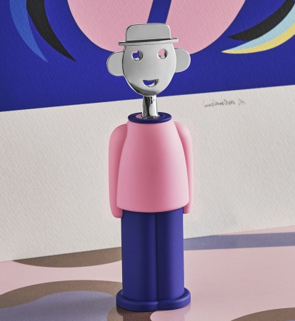 Tire-bouchon Alessandro M - Mendini - rose et bleu - Alessi