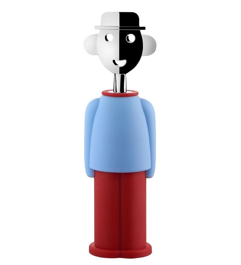 Tire-bouchon Alessandro M - Mendini -rouge et bleu- Alessi