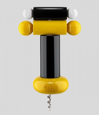 Tire-bouchon Jaune Alessi 100 Values Collection - Ettore Sottsass