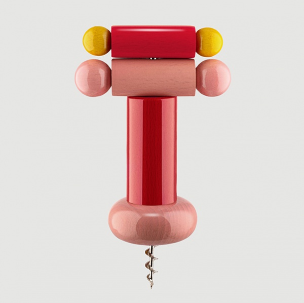 Tire-bouchon Rose Alessi 100 Values Collection - Ettore Sottsass