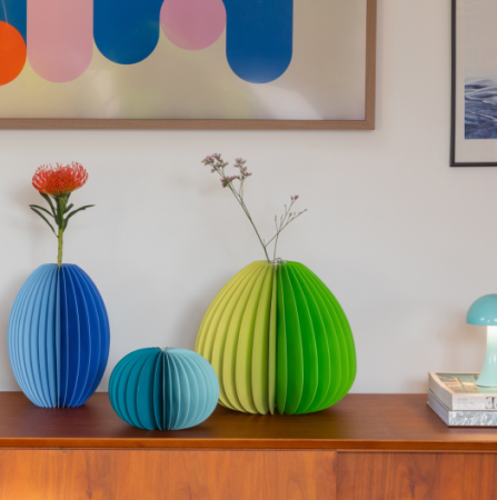 Vase en papier \ Yuki\  Green - Remember