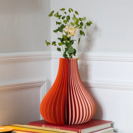 Vase en papier \ Yuki\  Orange - Remember