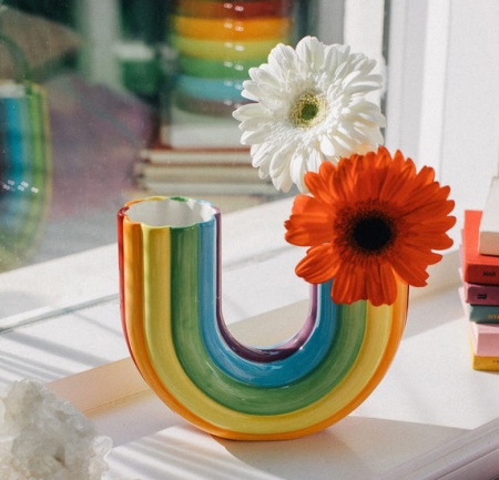 Vase Rainbow - Arc en ciel - Doiy