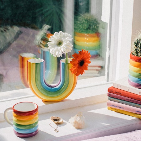 Vase Rainbow - Arc en ciel - Doiy