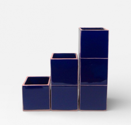 Vase simple Tile Bleu-rose - Table Machine